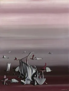 Drucke von Eine Kraft gleich, 1935. Privatsammlung Kunstwerke Des Surrealismus Drucke: Eine gleichartige Kraft, 1935. Schöpfer: Tanguy, Yves (1900-1955)