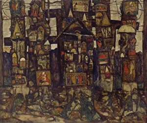 Austrian Expressionist Art Drucke: Forest Prayer, 1915. Creator: Schiele, Egon (1890-1918)