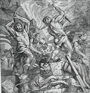 Anfänger der Zyklopengesellschaft, 1572 von Cornelis Cort
