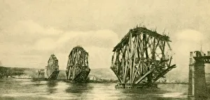 British Civil Engineering History Drucke: The Forth Bridge in Course of Construction, c1930. Creator: Unknown