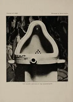 Drucke von Brunnen von Marcel Duchamp ( Brunnen von R. Mutt ), aus The Blind Man No. 2, 1917. Privatsammlung Verwandte Bilder Drucke: Brunnen von Marcel Duchamp ( Brunnen von R)