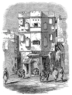 Algiers Architecture Drucke: Fountain in Small Square, Algiers, 1858. Creator: Unknown