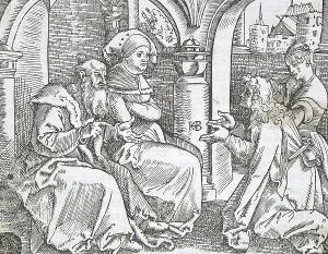 Black And White Biblical Scenes Drucke: The Fourth Commandment, 1516. Creator: Hans Baldung