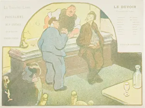 Vierter Auftritt: Le Devoir für das Free Theater, 1892-93. Ersteller: Henri-Gabriel Ibels