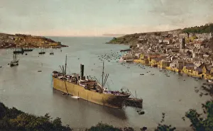 Coastal England Views Drucke: Fowey from Hall Walk, c1930