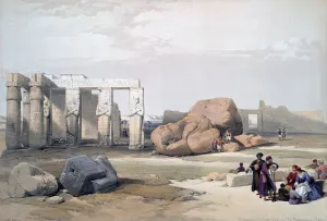 Stücke der Großen Kolosse, im Memnonium aus dem 19. Jahrhundert. Künstler: David Roberts