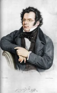 Franz Peter Schubert (1797-1828), österreichischer Komponist. Künstler: C Helfert