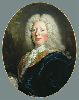 Long Haired Male Portrait Drucke: Frederick Augustus, Count Rutowski, c1729. Creator: Nicolas de Largilliere