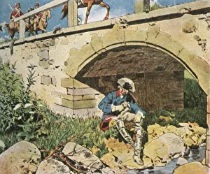Cigarette Card Album Images Drucke: Frederick the Great evades capture, 1745, (1936). Creator: Unknown
