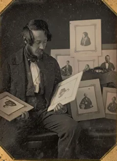 Heritage Art In America Drucke: Frederick Langenheim Looking at Talbotypes, ca. 1849-51
