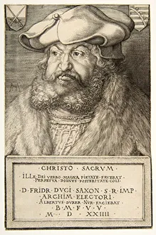 Friedrich der Weise, Erster Markgraf von Sachsen, veröffentlicht 1524. Schöpfer: Albrecht Dürer (1471 – 1528)