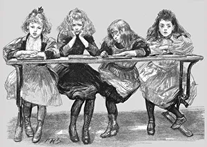 Freie Bildung - ein schwieriges Problem, aus dem Leben gezogen, 1891. Schöpfer: Unbekannt.