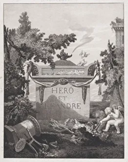 Vorderseite zu Hero und Leander, 1801. Künstler: Philibert Louis Debucourt.
