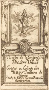 Baroque Era Religious Art Drucke: Frontispiece for The Rules of the Order of Our Lady. Creator: Jacques Callot