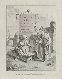 Vorspann, aus der Sammlung von chinesischen Figuren des Cabinets von Herrn v. Azaincourt (... 1755-76). Ersteller: Jean-Pierre Houel