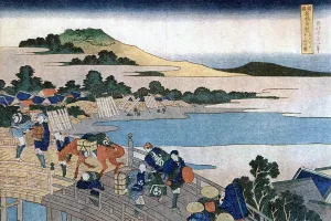 Katsushika Hokusai Prints Drucke: Fukui Bridge, Province of Echizen, c1785-1849. Artist: Hokusai