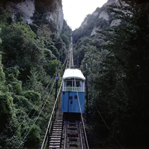 Santiago Ortega Photography Drucke: Funicular to Montserrat