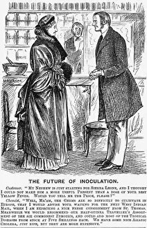 Satirical Medical Art Drucke: The Future of Inoculation, 1881