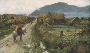 Landschaften Drucke: Galway Gossips, c1887, (c1930). Schöpfer: Sir Ernest Albert Waterlow.