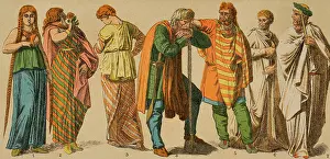 Drucke von Gaulische Trachten, 1881 Cantu Drucke: Gaulische Tracht, 1881