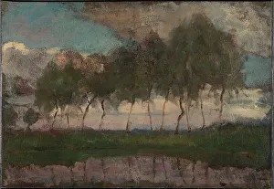Drucke von Die Gein: Bäume am Wasser. In der Sammlung des Gemeentemuseums Den Haag Piet Mondrian Drucke: Die Geine: Bäume am Wasser