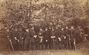 Union Army Officers Drucke: General McClellan and Staff, ca. 1863. Creator: Attributed to Alexander Gardner