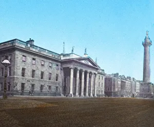 Historic Dublin Landmarks Drucke: General Post Office and Nelsons Pillar, c1910