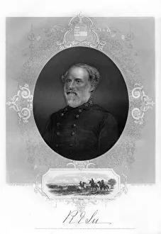 Robert E Lee Portrait Drucke: General Robert E Lee, Confederate general, 1862-1867