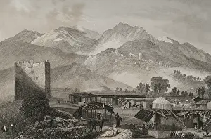 Biblical Scene Illustration Drucke: General view of Jericho, 1840. Creator: Aubert