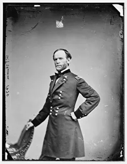 Kunstvolle Porträts Drucke: General William Tecumseh Sherman, US-Armee, 1869.
