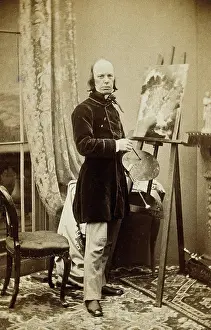 British Artist Portrait Drucke: George Lance. Creator: Maull & Polyblank