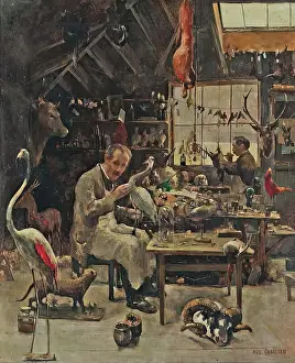 Scottish Heritage Images Drucke: George Sim in his Workshop, Aberdeen, 1890. Creator: Rodolphe Christen