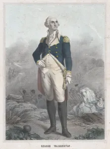Hand Colored Lithograph Prints Drucke: George Washington, ca. 1850. Creator: Unknown
