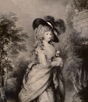 Monochromes Kunstwerk Drucke: Georgiana Cavendish, Herzogin von Devonshire