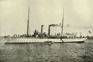 Steamship History Drucke: The German Gunboat Panther, (1919). Creator: Unknown