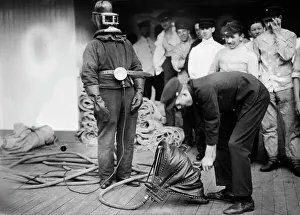 Protective Clothing For Firefighters Drucke: Getting ready for fire KAISER WILHELM the 2nd