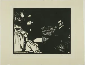 Felix Vallotton Artwork Drucke: Getting Ready for a Visit, plate eight from Intimacies, 1898. Creator: Félix Vallotton