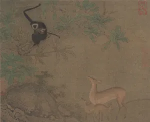 Gibbonen und Hirsche, Kreatür : unbekannt