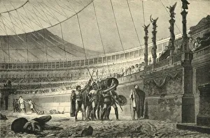 Gladiatoren, die dem Kaiser huldigen, bevor sie in den Kampf eintreten, 1890. Künstler: Unbekannt.