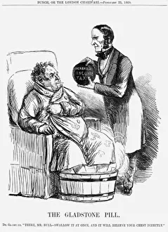 William Ewart Gladstone Image Drucke: The Gladstone Pill, 1860