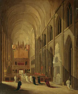 David Roberts Paintings Drucke: Going to Mass, c1840s. Creator: David Roberts