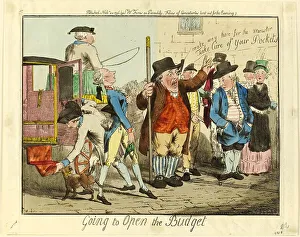William Pitt The Younger Drucke: Going to Open the Budget, 1796. Creator: Unknown