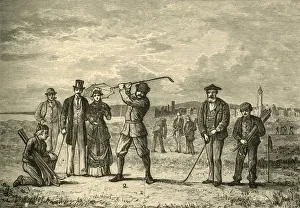 St Andrews Golf Course Drucke: Golf on the Links, 1898. Creator: Unknown