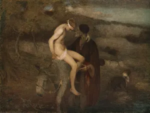 Christian Themes In Art Drucke: The Good Samaritan, c1890, (c1930). Creator: Edward Stott