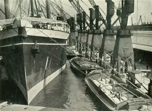 London Docks History Drucke: Goods of Whatever Sort Find Here the Appropriate Facilities for Unloading