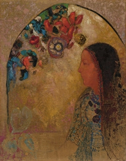 Odilon Redon Artwork Drucke: The Gothic Window, 1900. Creator: Odilon Redon