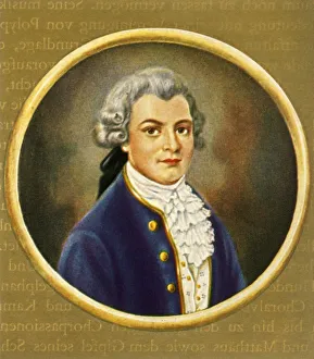 Cigarette Card Miniatures Drucke: Gotthold Ephraim Lessing, (1933). Creator: Unknown