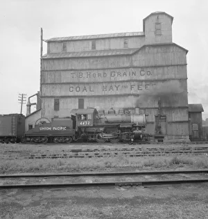 Getreidespeicher am Bahnhofsgelände in Nordplatt, Nebraskas 1939 von Dorothea Lange