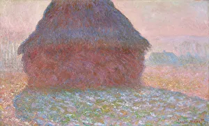Impressionism Fine Art Images Drucke: Grainstack in Sunlight, 1891. Creator: Monet, Claude (1840-1926)