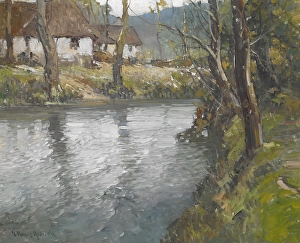 Heritage Oil Paintings USA Drucke: Gray Day in Normandy, date unknown. Creator: George Ames Aldrich